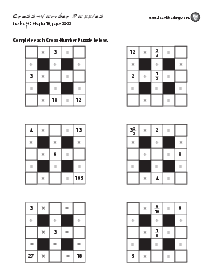 Cross Number Puzzles: p. 32-33 Thumbnail
