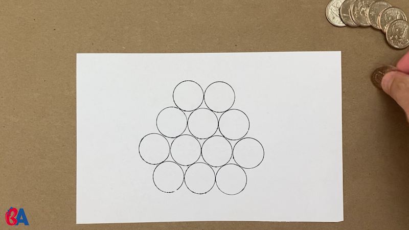 Circles drawn on a paper