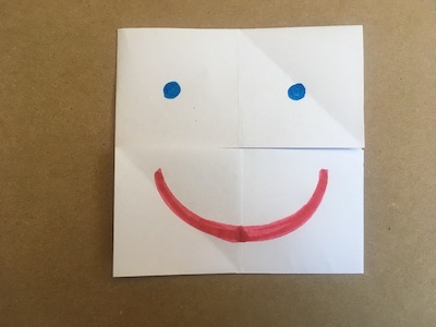 Flexagon with happy face